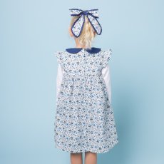 画像3: ブルーフローラルプリント・ハンドスモック・ドレス_5〜6歳(身長 108-114cm) (3)