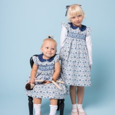 画像20: ブルーフローラルプリント・ハンドスモック・ドレス_2〜3歳(身長 92-98cm) (20)