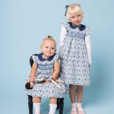 画像19: ブルーフローラルプリント・ハンドスモック・ドレス_1〜2歳(身長 85-92cm) (19)