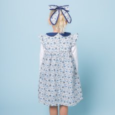 画像3: ブルーフローラルプリント・ハンドスモック・ドレス_1〜2歳(身長 85-92cm) (3)
