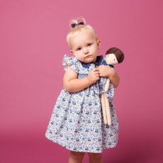 画像9: ブルーフローラルプリント・ハンドスモック・ドレス_1〜2歳(身長 85-92cm) (9)