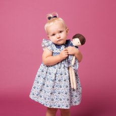 画像21: ブルーフローラルプリント・ハンドスモック・ドレス_6〜12ヶ月(身長 80-85cm) (21)