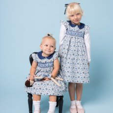 画像19: ブルーフローラルプリント・ハンドスモック・ドレス_5〜6歳(身長 108-114cm) (19)