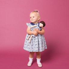 画像9: ブルーフローラルプリント・ハンドスモック・ドレス_4〜5歳(身長 103-108cm) (9)