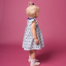 画像8: ブルーフローラルプリント・ハンドスモック・ドレス_1〜2歳(身長 85-92cm) (8)