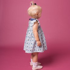 画像8: ブルーフローラルプリント・ハンドスモック・ドレス_5〜6歳(身長 108-114cm) (8)