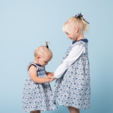 画像21: ブルーフローラルプリント・ハンドスモック・ドレス_3〜4歳(身長 98-103cm) (21)