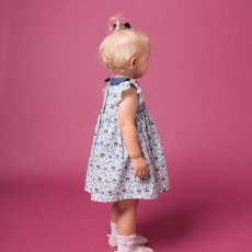 画像8: ブルーフローラルプリント・ハンドスモック・ドレス_6〜12ヶ月(身長 80-85cm) (8)