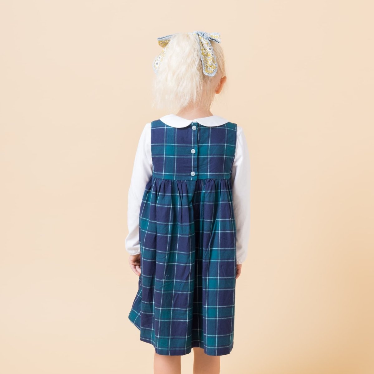 画像3: チェック柄・スモック・ドレス_5_6歳(身長 108-114cm) (3)
