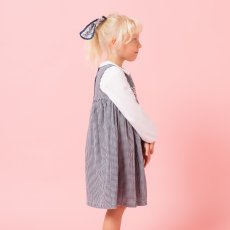 画像4: ダークブルー・ギンガムチェック・ハンドスモック・ドレス_1_2歳(身長 85-92cm) (4)