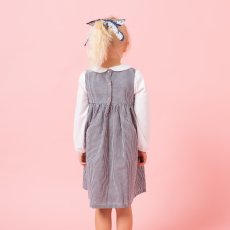 画像3: ダークブルー・ギンガムチェック・ハンドスモック・ドレス_3_4歳(身長 98-103cm) (3)