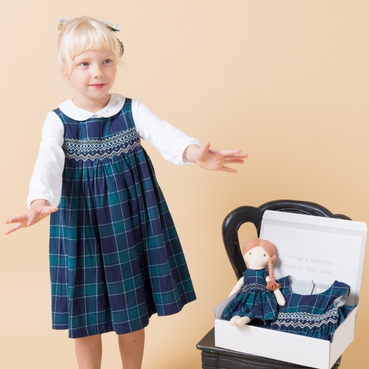 画像7: チェック柄・スモック・ドレス_1_2歳(身長 85-92cm) (7)