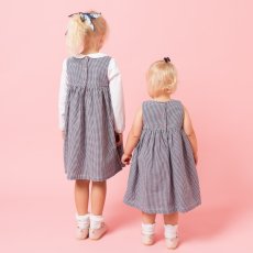 画像17: ダークブルー・ギンガムチェック・ハンドスモック・ドレス_2_3歳(身長 92-98cm) (17)