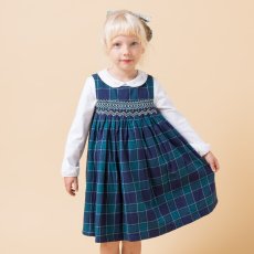 画像1: チェック柄・スモック・ドレス_1_2歳(身長 85-92cm) (1)