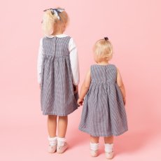 画像17: ダークブルー・ギンガムチェック・ハンドスモック・ドレス_4_5歳(身長 103-108cm) (17)