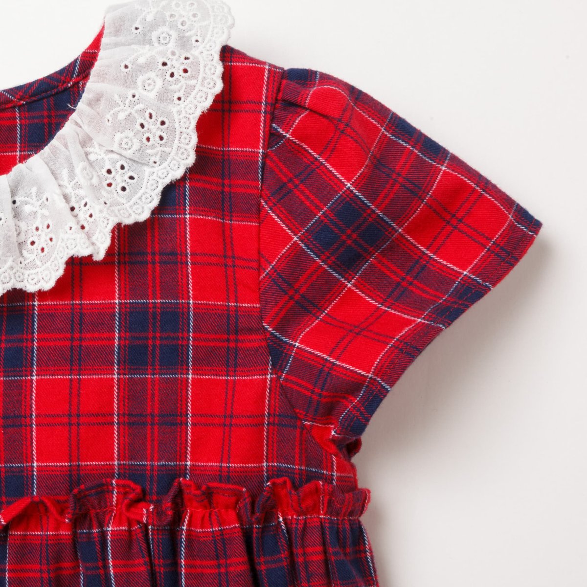 画像9: ティアード・レッドタータン・ドレス_2_3歳(身長 92-98cm) (9)