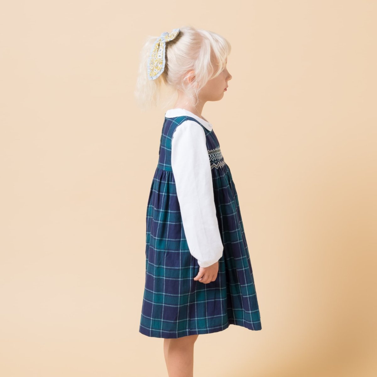 画像4: チェック柄・スモック・ドレス_6_12ヶ月(身長 80-85cm) (4)