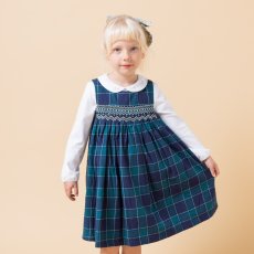 画像1: チェック柄・スモック・ドレス_6_12ヶ月(身長 80-85cm) (1)