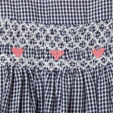 画像11: ダークブルー・ギンガムチェック・ハンドスモック・ドレス_6_12ヶ月(身長 80-85cm) (11)
