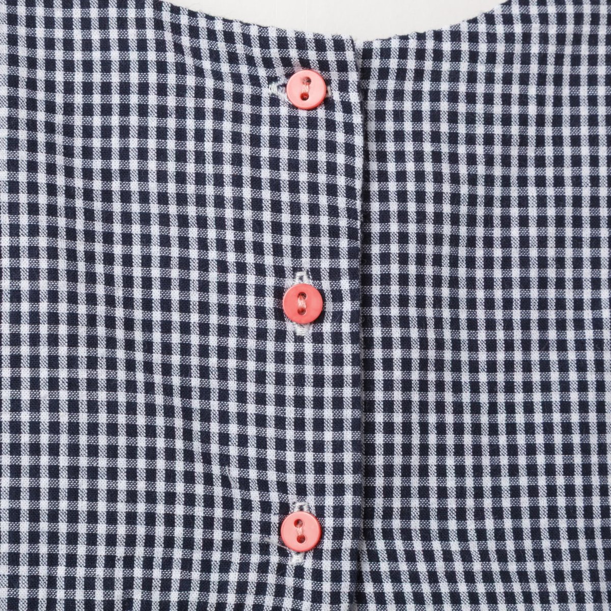 画像11: ダークブルー・ギンガムチェック・ハンドスモック・ドレス_2_3歳(身長 92-98cm) (11)