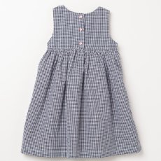 画像8: ダークブルー・ギンガムチェック・ハンドスモック・ドレス_3_4歳(身長 98-103cm) (8)