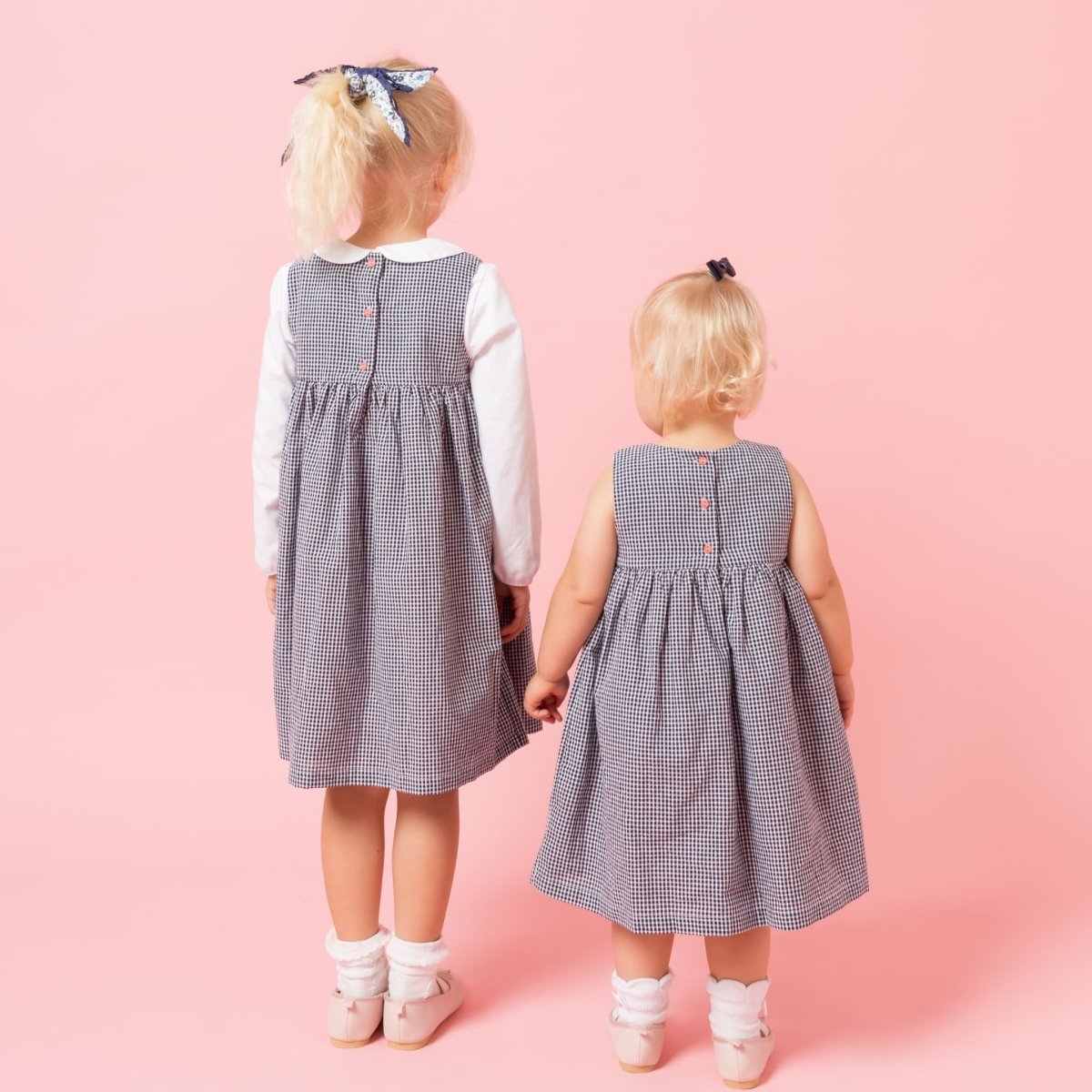 画像17: ダークブルー・ギンガムチェック・ハンドスモック・ドレス_6_12ヶ月(身長 80-85cm) (17)