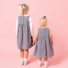 画像17: ダークブルー・ギンガムチェック・ハンドスモック・ドレス_6_12ヶ月(身長 80-85cm) (17)