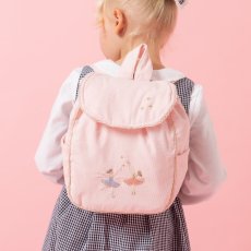 画像3: 刺繍バレリーナピンク・コーデュロイ・バックパック (3)
