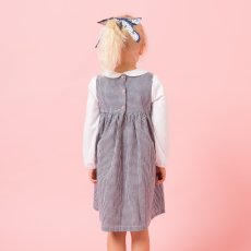 画像3: ダークブルー・ギンガムチェック・ハンドスモック・ドレス_1_2歳(身長 85-92cm) (3)