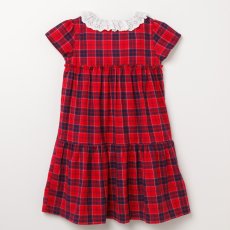 画像7: ティアード・レッドタータン・ドレス_1_2歳(身長 85-92cm) (7)