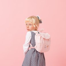 画像2: 刺繍バレリーナピンク・コーデュロイ・バックパック (2)