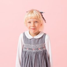 画像5: ダークブルー・ギンガムチェック・ハンドスモック・ドレス_1_2歳(身長 85-92cm) (5)