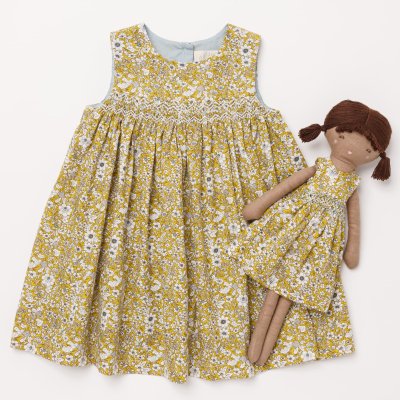 画像2: イエローフローラル・プリントハンドスモック・ドレス_6_12ヶ月(身長 80-85cm)