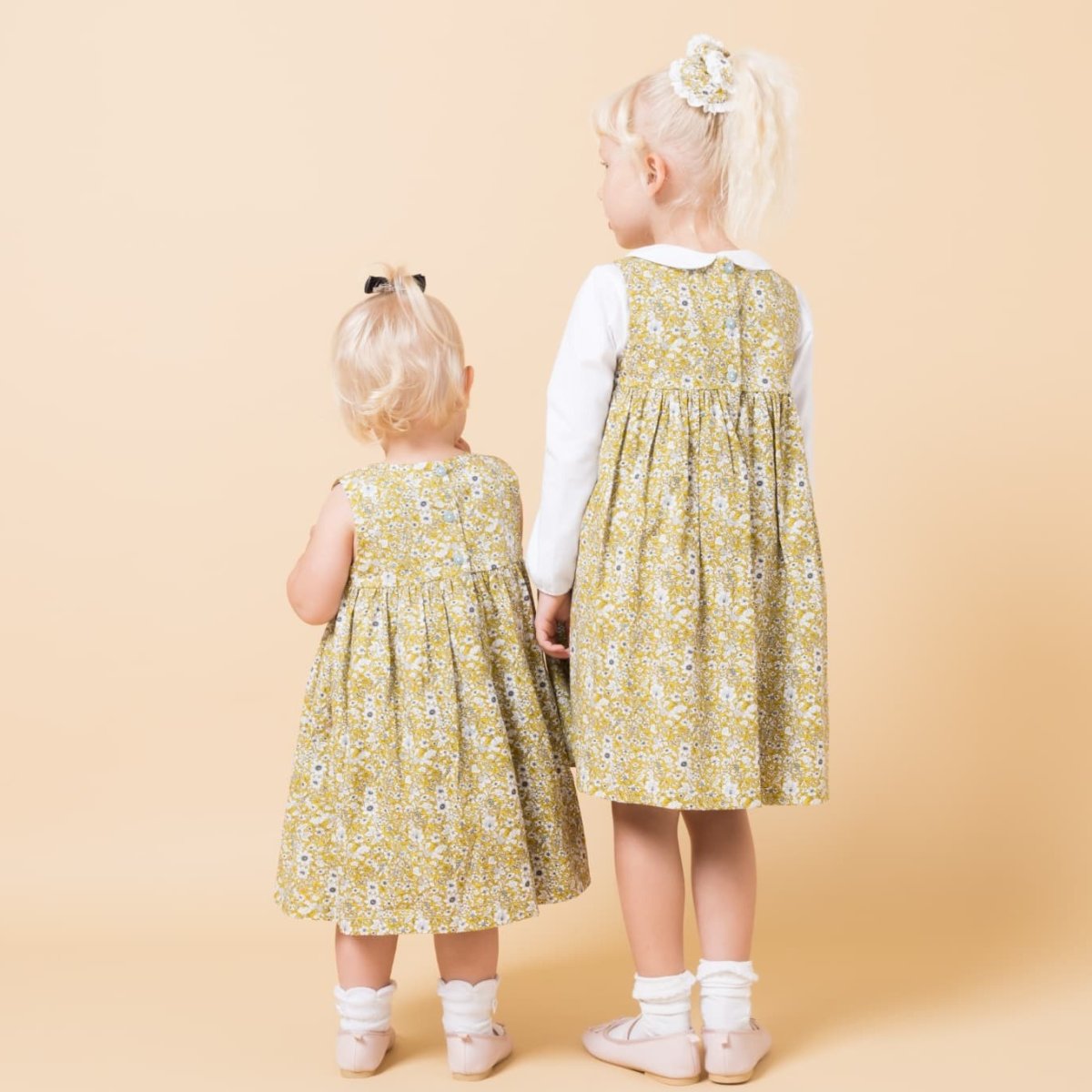 画像11: イエローフローラル・プリントハンドスモック・ドレス_6_12ヶ月(身長 80-85cm) (11)