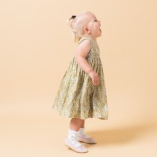 画像2: イエローフローラルプリント・ハンドスモック・ドレス_5_6歳(身長 108-114cm) (2)