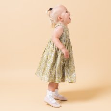 画像2: イエローフローラル・プリントハンドスモック・ドレス_1_2歳(身長 85-92cm) (2)