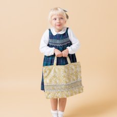 画像1: マスタード・フローラル・ハンドスモック・バッグ (1)