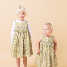 画像9: イエローフローラルプリント・ハンドスモック・ドレス_2_3歳(身長 92-98cm) (9)