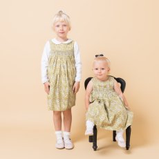 画像10: イエローフローラルプリント・ハンドスモック・ドレス_4_5歳(身長 103-108cm) (10)