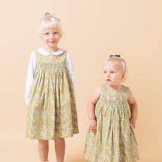 画像8: イエローフローラルプリント・ハンドスモック・ドレス_3_4歳(身長 98-103cm) (8)