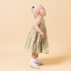 画像2: イエローフローラルプリント・ハンドスモック・ドレス_4_5歳(身長 103-108cm) (2)