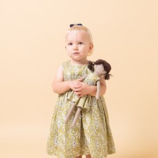 画像6: イエローフローラルプリント・ハンドスモック・ドレス_2_3歳(身長 92-98cm) (6)