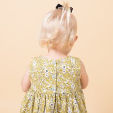 画像6: イエローフローラルプリント・ハンドスモック・ドレス_3_4歳(身長 98-103cm) (6)