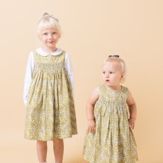 画像8: イエローフローラル・プリントハンドスモック・ドレス_1_2歳(身長 85-92cm) (8)