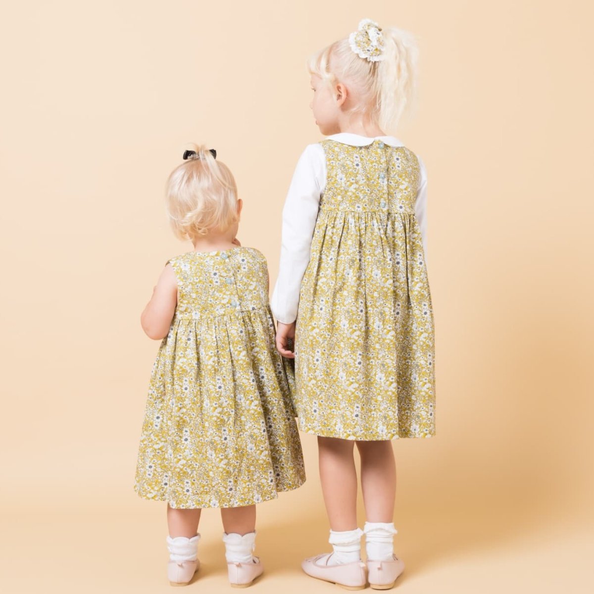 画像11: イエローフローラルプリント・ハンドスモック・ドレス_2_3歳(身長 92-98cm) (11)