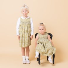 画像10: イエローフローラルプリント・ハンドスモック・ドレス_5_6歳(身長 108-114cm) (10)