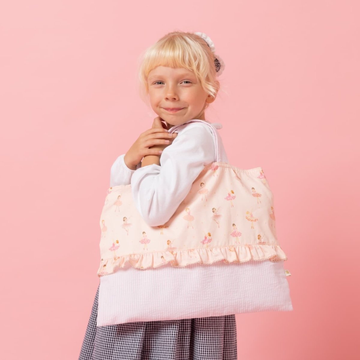 画像1: バレリーナプリント・ブック・バッグ (1)