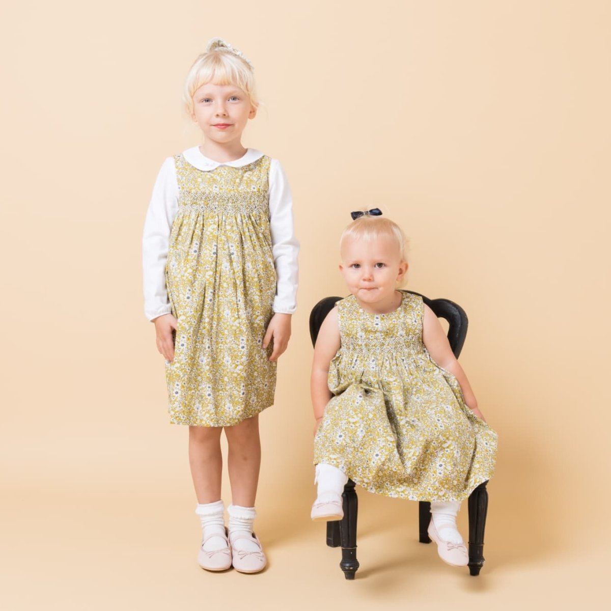画像10: イエローフローラル・プリントハンドスモック・ドレス_6_12ヶ月(身長 80-85cm) (10)