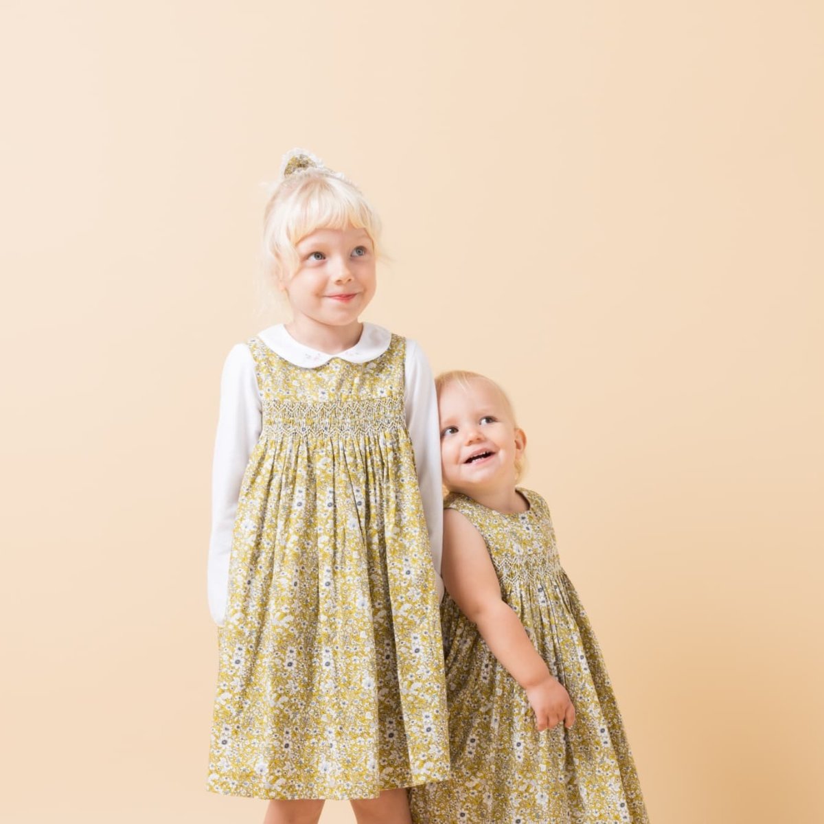 画像9: イエローフローラル・プリントハンドスモック・ドレス_6_12ヶ月(身長 80-85cm) (9)