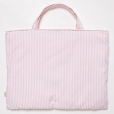 画像2: ピンクストライプ・ハンドスモック・バッグ (2)